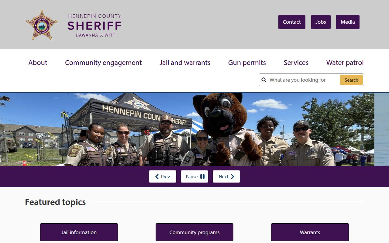 Hennepin County Sheriff's Office screenshot