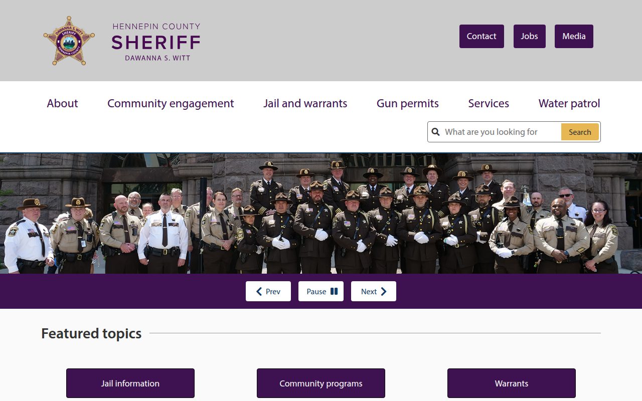 Hennepin County Sheriff's Office screenshot